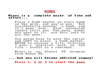 Mines (F) (1986) [Amstrad Jeux en assembleur] screen shot title